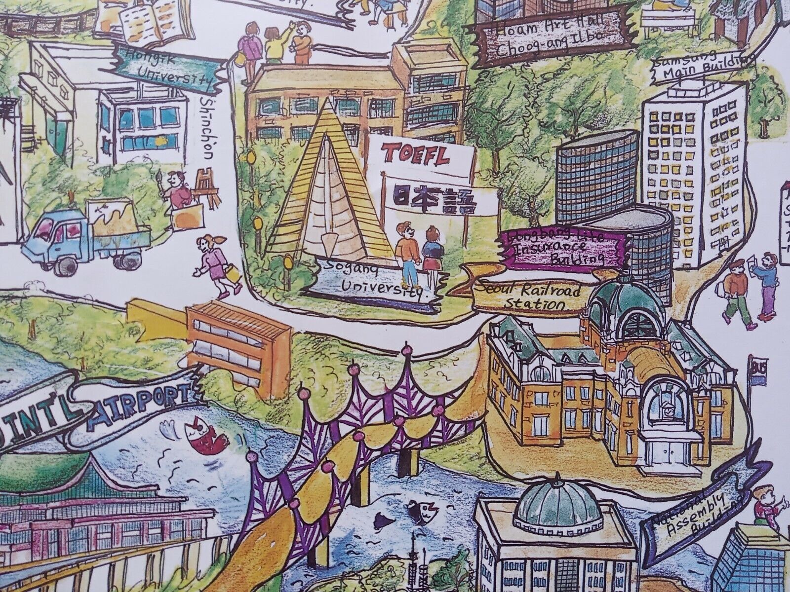 1991-Seoul-Pictorial-Map-Korea-Data-Systems-by-Two-Trees-Tech-Technology-Poster-006