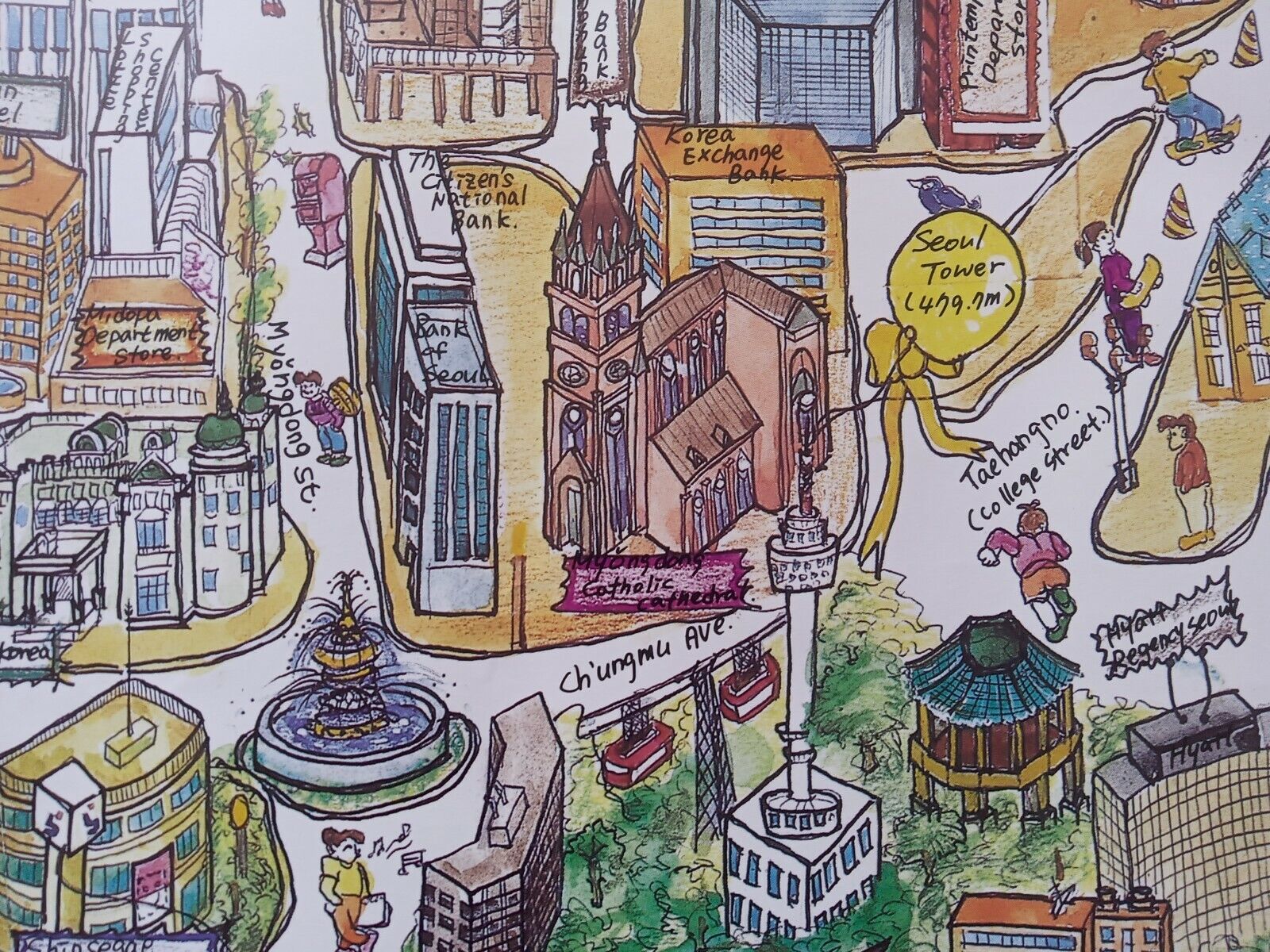 1991-Seoul-Pictorial-Map-Korea-Data-Systems-by-Two-Trees-Tech-Technology-Poster-008