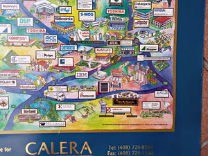 1994-CALERA-Silicon-Valley-Pictorial-Map-Calendar-Technology-Tech-Poster-005