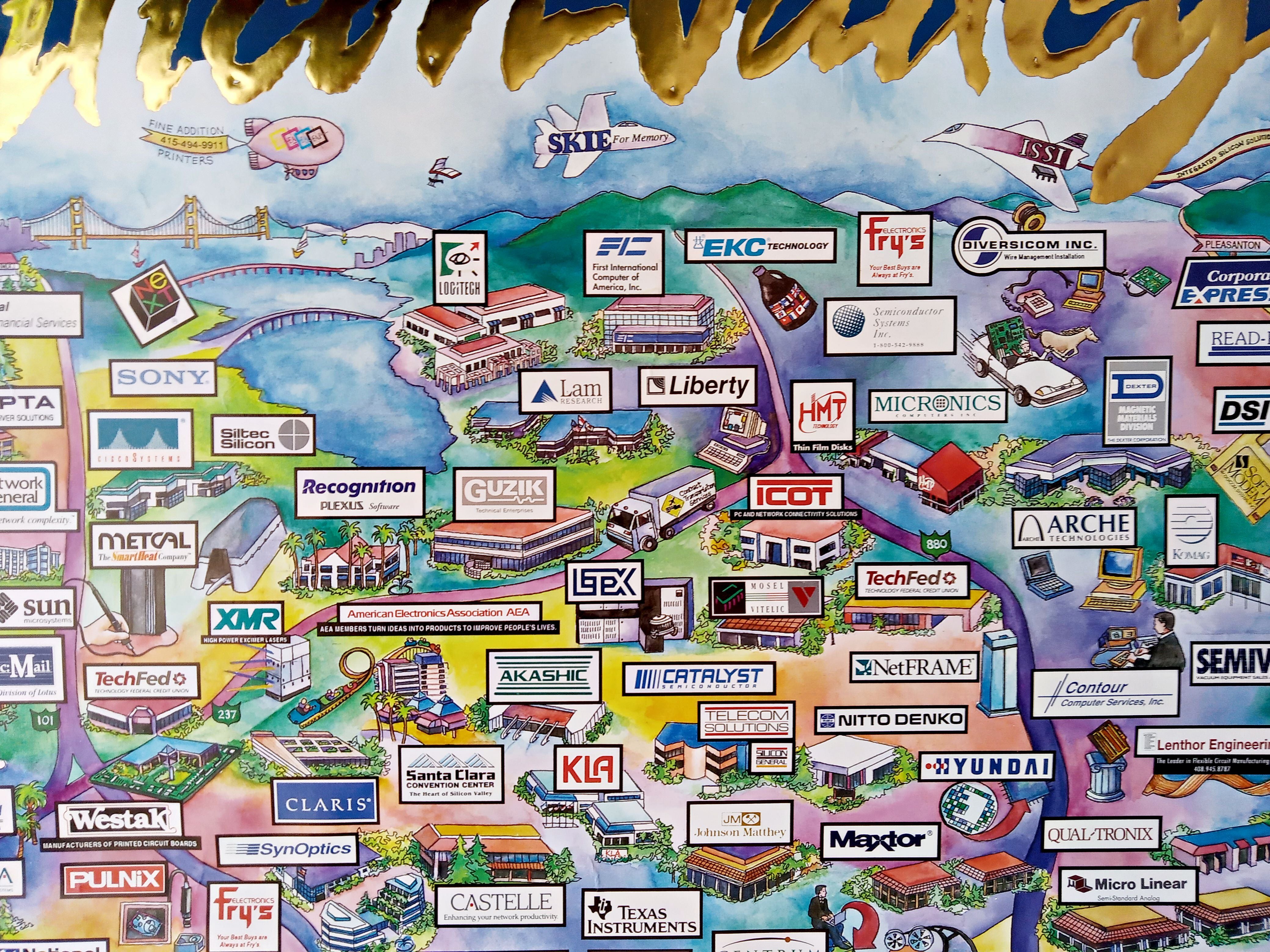 1994-CALERA-Silicon-Valley-Pictorial-Map-Calendar-Technology-Tech-Poster-009