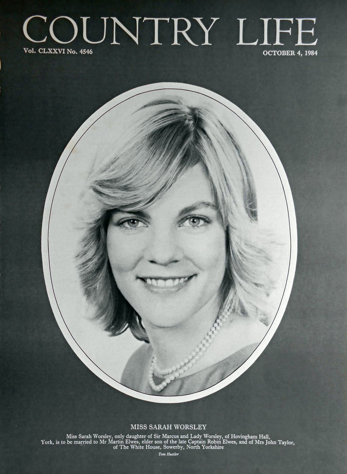 Miss Sarah Worsley Country Life Magazine Portrait October 4, 1984 Vol. CLXXVI No. 4546