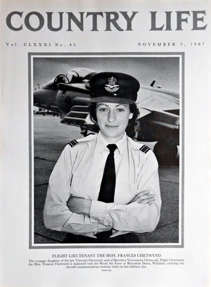 Flight Lieutenant The Hon. Frances Chetwynd Country Life Magazine Portrait November 5, 1987 Vol. CLXXXI No. 45