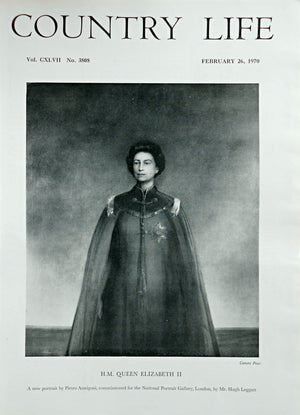 H.M. Queen Elizabeth II Country Life Magazine Portrait February 26, 1970 Vol. CXLVII No. 3808