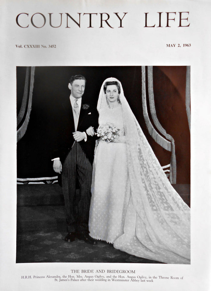 H.R.H. Princess Alexandra & the Hon. Angus Ogilvy Country Life Magazine Portrait May 2, 1963 Vol. CXXXIII No. 3452