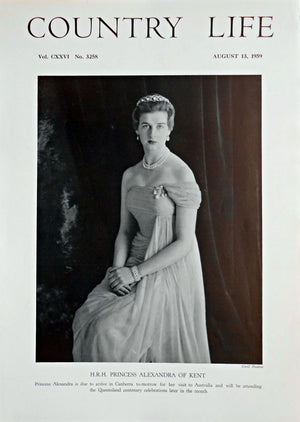 H.R.H. Princess Alexandra of Kent Country Life Magazine Portrait August 13, 1959 Vol. CXXVI No. 3258 - Copy