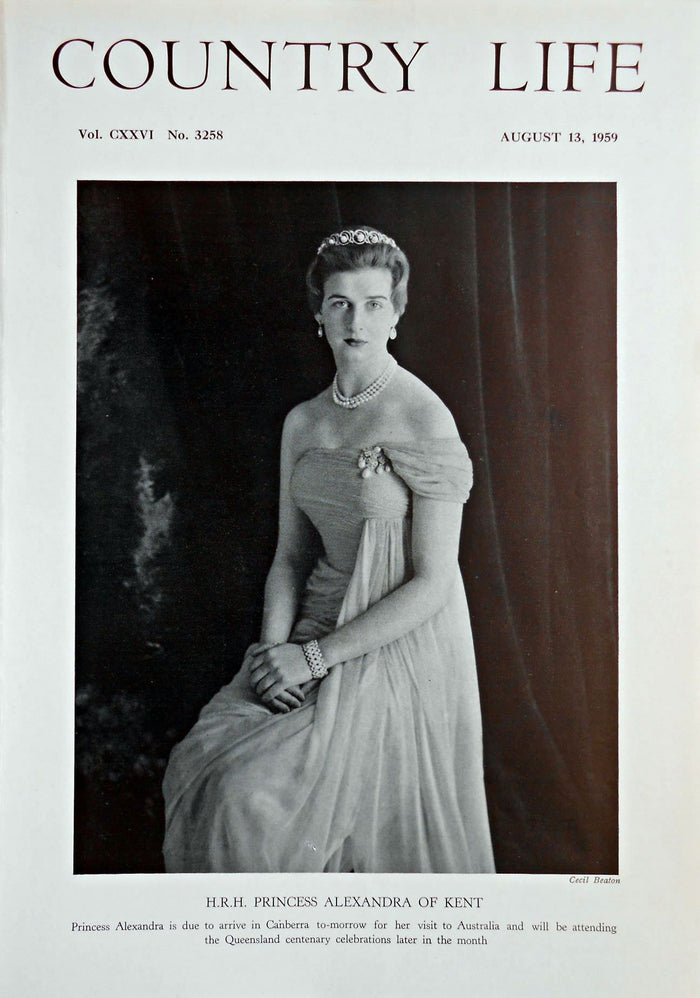 H.R.H. Princess Alexandra of Kent Country Life Magazine Portrait August 13, 1959 Vol. CXXVI No. 3258
