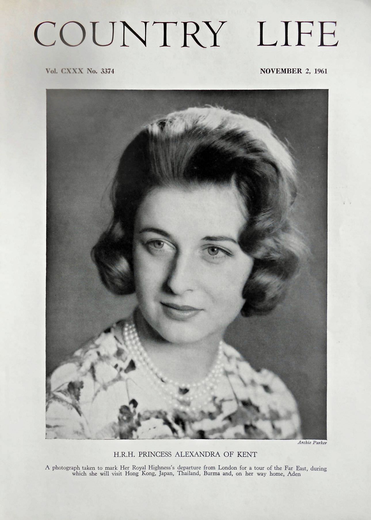 H.R.H. Princess Alexandra of Kent Country Life Magazine Portrait November 2, 1961 Vol. CXXX No. 3374 - Copy