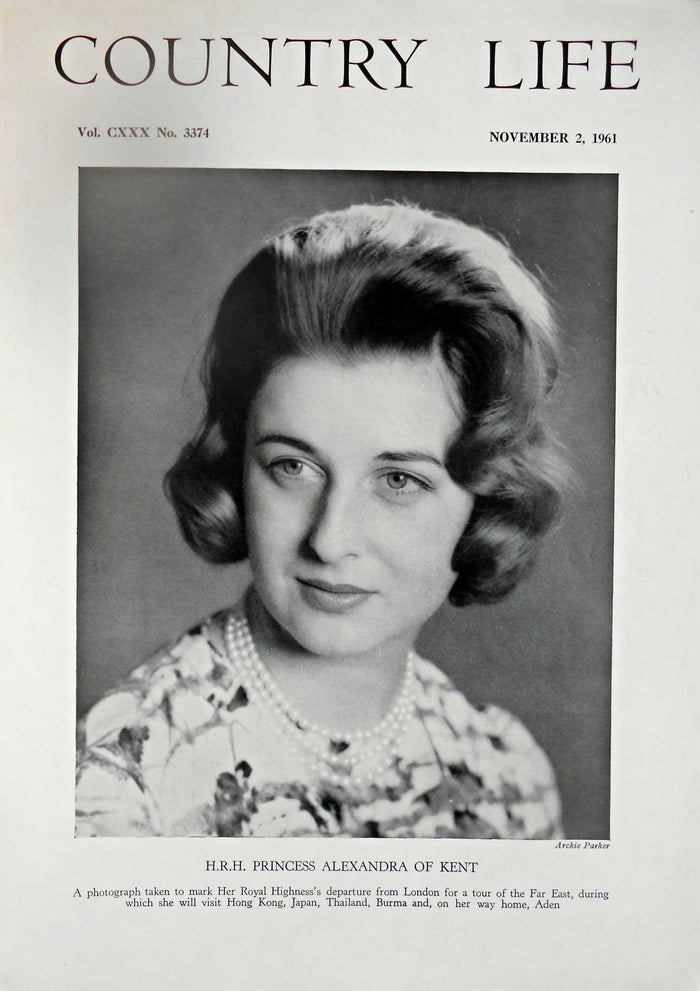 H.R.H. Princess Alexandra of Kent Country Life Magazine Portrait November 2, 1961 Vol. CXXX No. 3374
