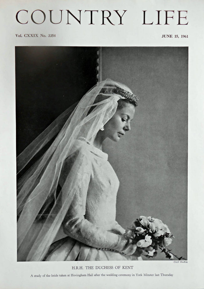H.R.H. The Duchess of Kent Country Life Magazine Portrait June 15, 1961 Vol. CXXIX No. 3354