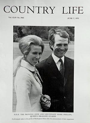 H.R.H. The Princess Anne & Lieutenant Mark Phillips Country Life Magazine Portrait June 7, 1973 Vol. CLIII No. 3963