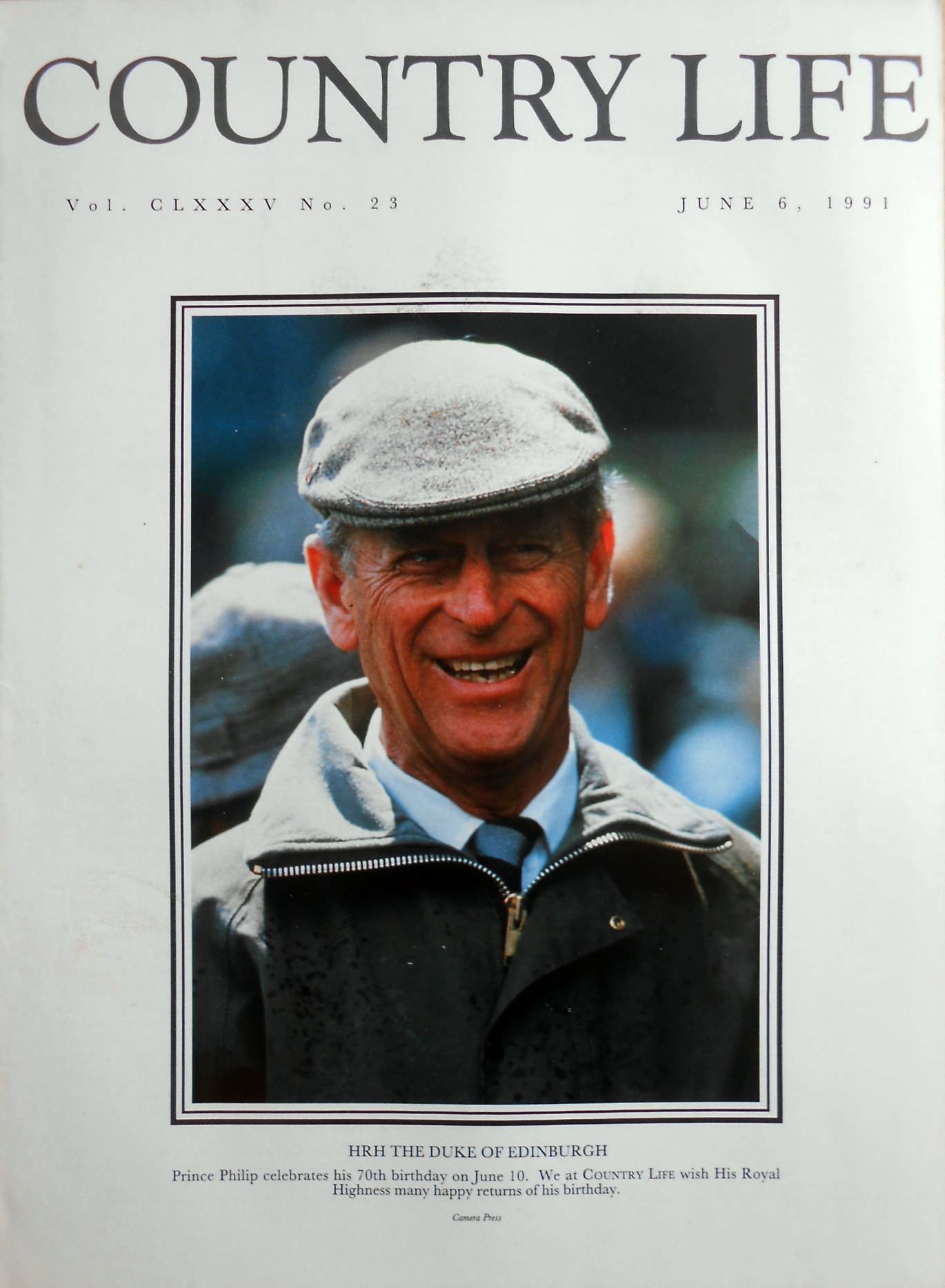 HRH The Duke of Edinburgh, Prince Philip Country Life Magazine Portrait June 6, 1991 Vol. CLXXXV No. 23