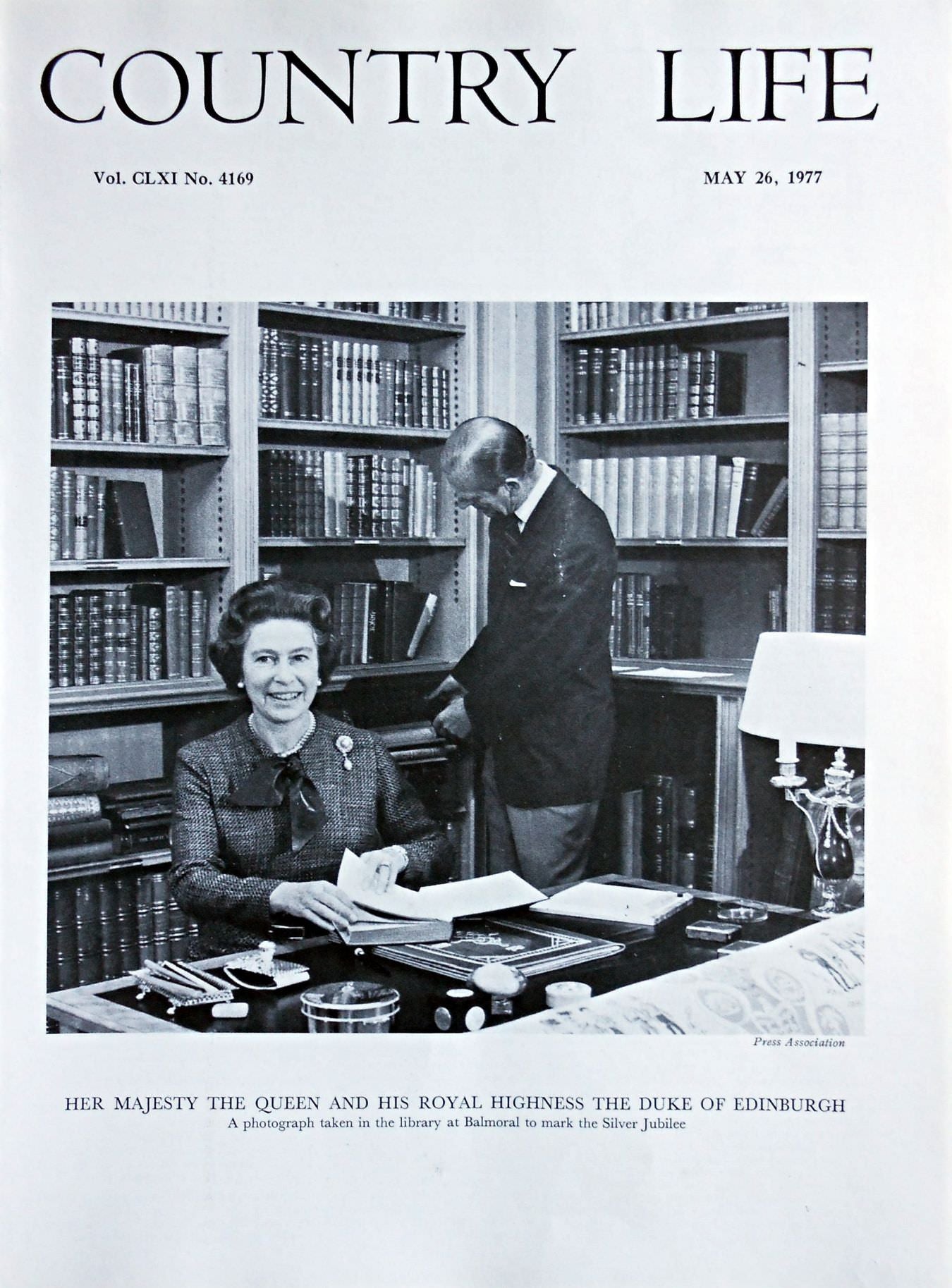 Her Majesty The Queen and His Royal Highness The Duke of Edinburgh Country Life Magazine Portrait May 26, 1977 Vol. CLXI No. 4169