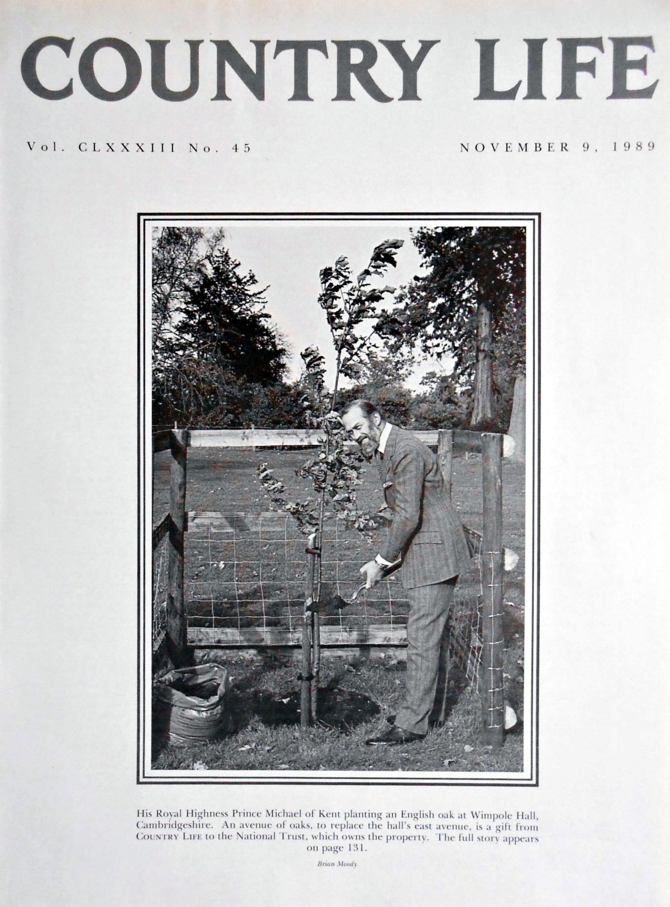 His Royal Highness Prince Michael of Kent Country Life Magazine Portrait November 9, 1989 Vol. CLXXXIII No. 45