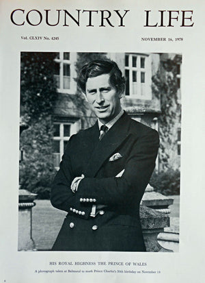 His Royal Highness The Prince of Wales Country Life Magazine Portrait November 16, 1978 Vol. CLXIV No. 4245 - Copy