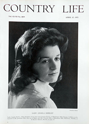 Lady Angela Shirley Country Life Magazine Portrait April 17, 1975 Vol. CLVII No. 4059