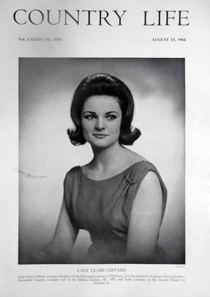 Lady Clare Giffard Country Life Magazine Portrait August 13, 1964 Vol. CXXXVI No. 3519 - Copy 2