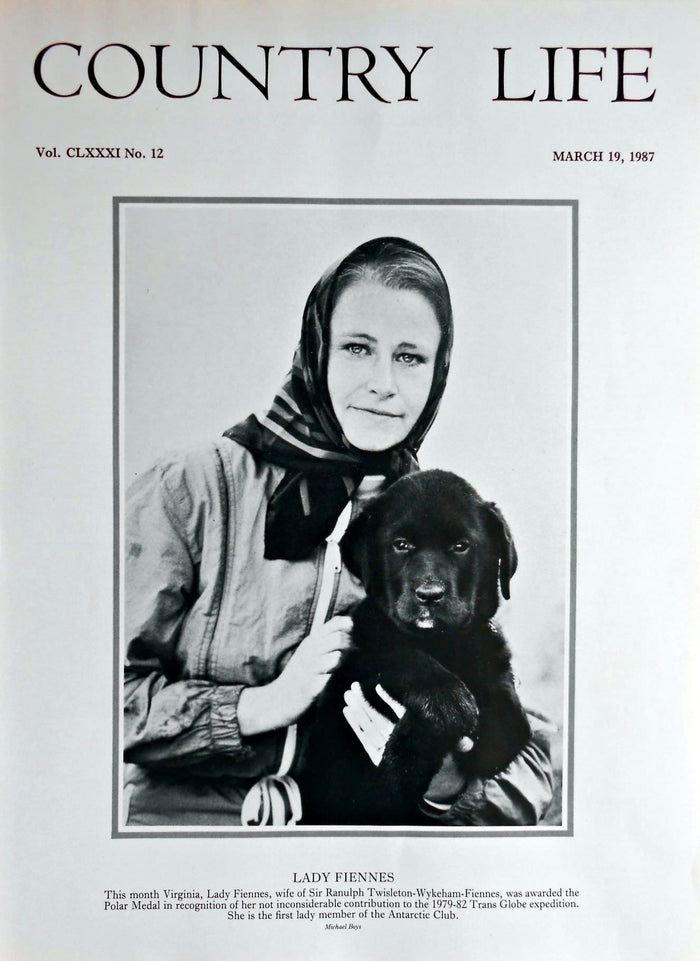 Lady Fiennes Country Life Magazine Portrait March 19, 1987 Vol. CLXXXI No. 12
