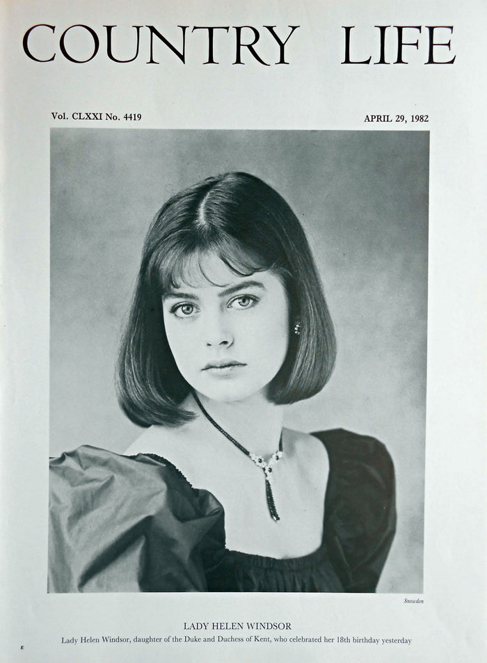Lady Helen Windsor Country Life Magazine Portrait April 29, 1982 Vol. CLXXI No. 4419
