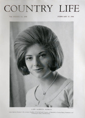 Lady Mariota Murray Country Life Magazine Portrait February 17, 1966 Vol. CXXXIX No. 3598