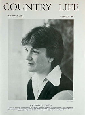Lady Mary Northcote Country Life Magazine Portrait August 27, 1981 Vol. CLXX No. 4384