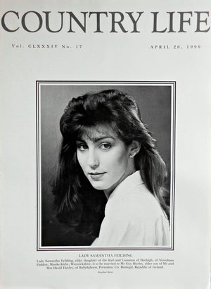 Lady Samantha Feilding Country Life Magazine Portrait April 26, 1990 Vol. CLXXXIV No. 17