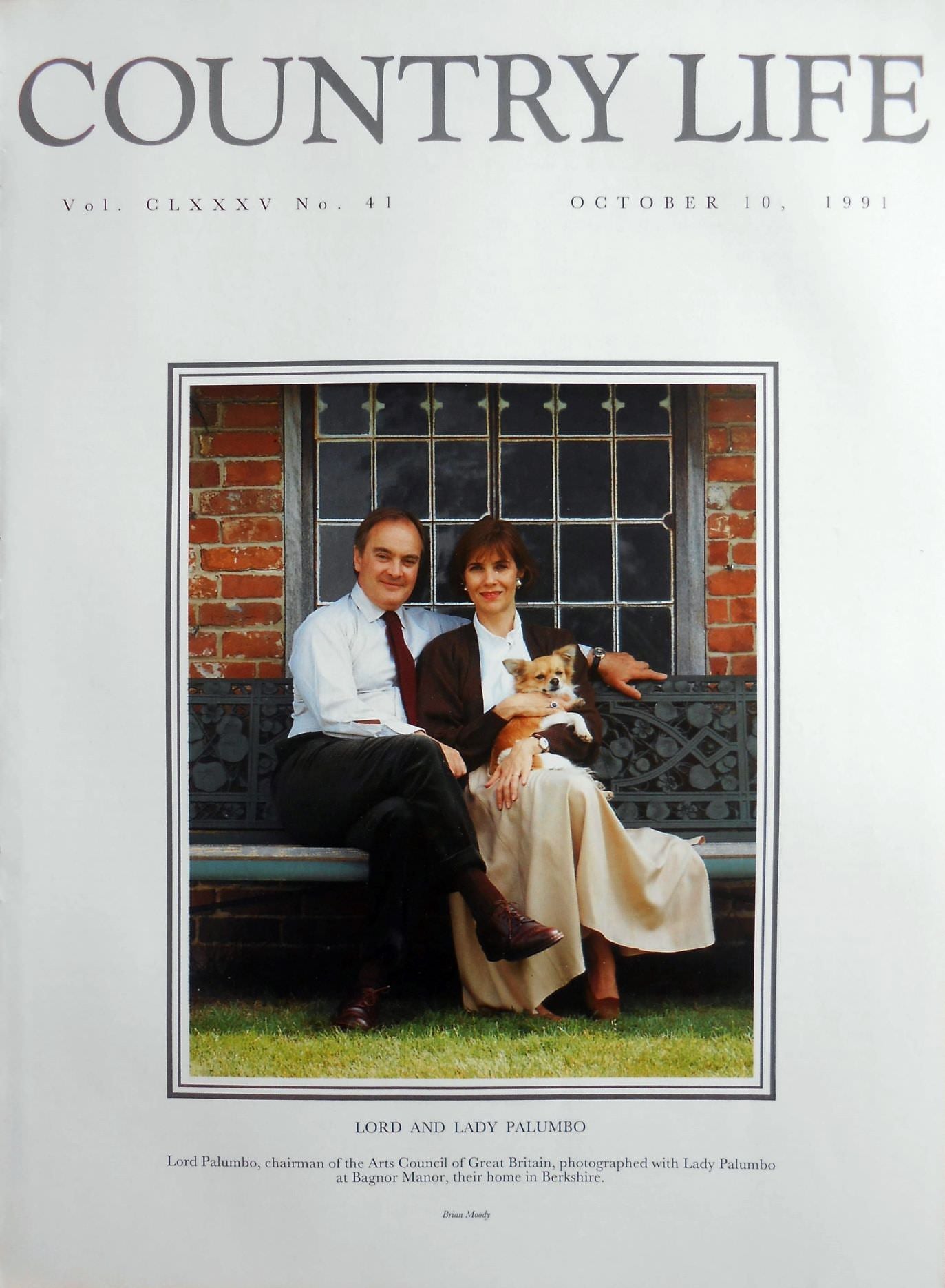 Lord & Lady Palumbo Country Life Magazine Portrait October 10, 1991 Vol. CLXXXV No. 41