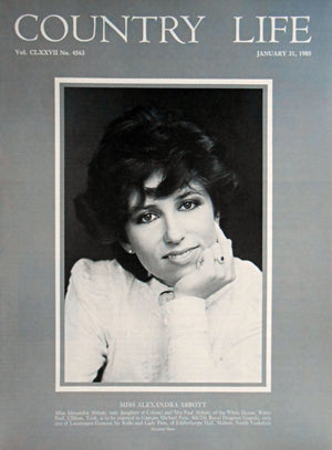 Miss Alexandra Abbott Country Life Magazine Portrait January 31, 1985 Vol. CLXXVII No. 4563