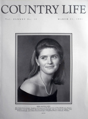 Miss Alexia Lees Country Life Magazine Portrait March 21, 1991 Vol. CLXXXV No. 12