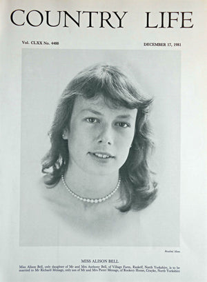 Miss Alison Bell Country Life Magazine Portrait December 17, 1981 Vol. CLXX No. 4400 - Copy
