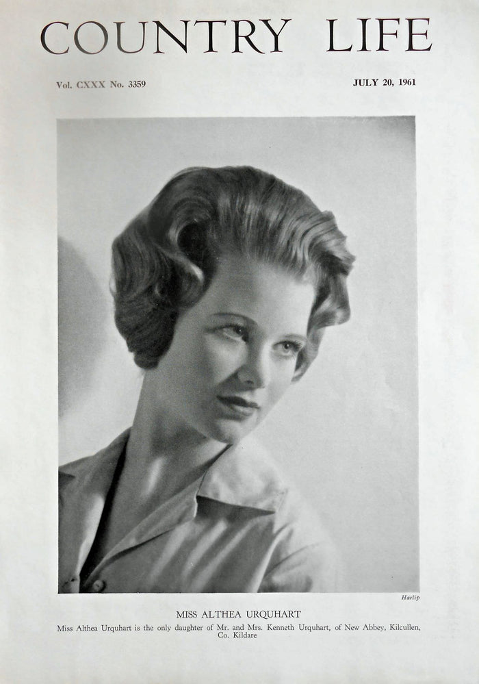 Miss Althea Urquhart Country Life Magazine Portrait July 20, 1961 Vol. CXXX No. 3359