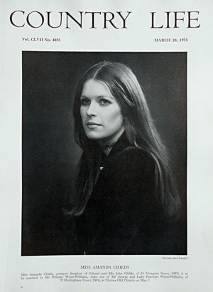 Miss Amanda Childs Country Life Magazine Portrait March 20, 1975 Vol. CLVII No. 4055 - Copy