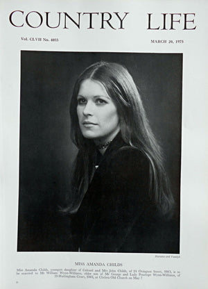 Miss Amanda Childs Country Life Magazine Portrait March 20, 1975 Vol. CLVII No. 4055