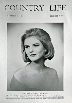 Miss Amanda Heathcoat Amory Country Life Magazine Portrait December 5, 1963 Vol. CXXXIV No. 3483 - Copy