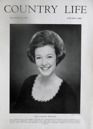 Miss Amanda Howard Country Life Magazine Portrait January 6, 1966 Vol. CXXXIX No. 3592