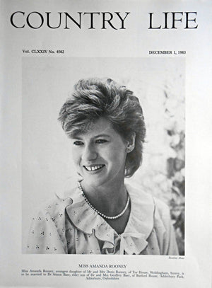 Miss Amanda Rooney Country Life Magazine Portrait December 1, 1983 Vol. CLXXIV No. 4502