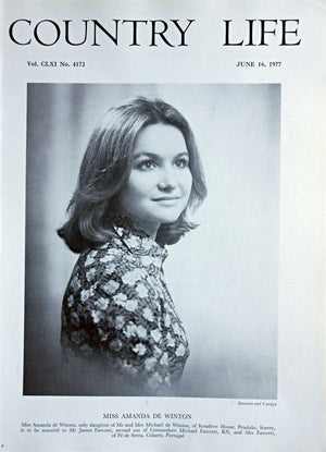 Miss Amanda de Winton Country Life Magazine Portrait June 16, 1977 Vol. CLXI No. 4172
