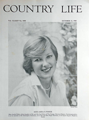 Miss Amelia Fisher Country Life Magazine Portrait October 13, 1983 Vol. CLXXIV No. 4495