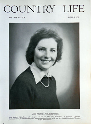 Miss Andrea Wilberforce Country Life Magazine Portrait June 3, 1976 Vol. CLIX No. 4118 - Copy
