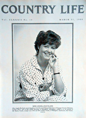 Miss Angela Haviland Country Life Magazine Portrait March 31, 1988 Vol. CLXXXII No. 13