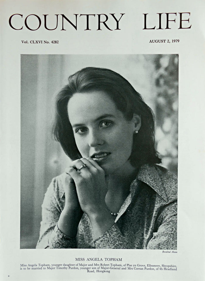 Miss Angela Topham Country Life Magazine Portrait August 2, 1979 Vol. CLXVI No. 4282