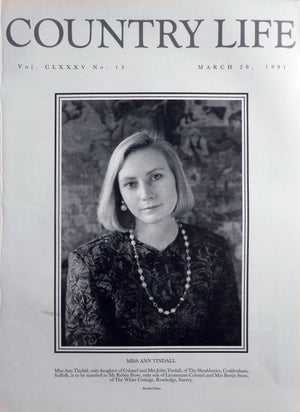 Miss Ann Tindall Country Life Magazine Portrait March 28, 1991 Vol. CLXXXV No. 13