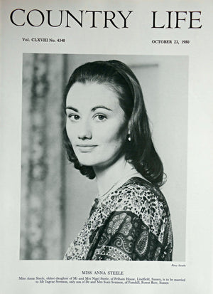 Miss Anna Steele Country Life Magazine Portrait October 23, 1980 Vol. CLXVIII No. 4340 - Copy