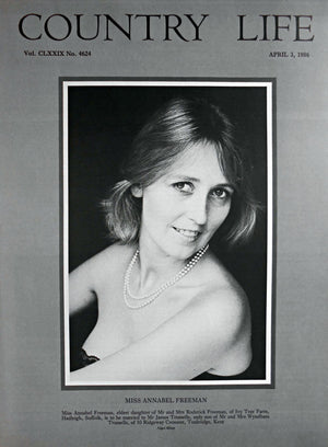 Miss Annabel Freeman Country Life Magazine Portrait April 3, 1986 Vol. CLXXIX No. 4624