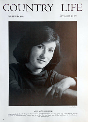 Miss Anne Colbeck Country Life Magazine Portrait November 25, 1976 Vol. CLX No. 4143