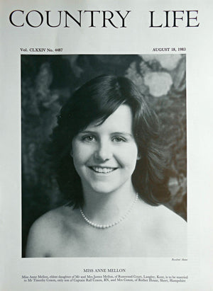 Miss Anne Mellon Country Life Magazine Portrait August 18, 1983 Vol. CLXXIV No. 4487 - Copy