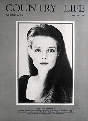 Miss Anne Teesdale Country Life Magazine Portrait August 7, 1986 Vol. CLXXX No. 4642
