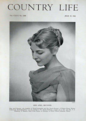 Miss April Brunner Country Life Magazine Portrait July 27, 1961 Vol. CXXX No. 3360