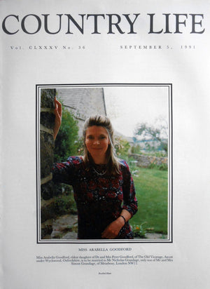 Miss Arabella Goodford Country Life Magazine Portrait September 5, 1991 Vol. CLXXXV No. 36