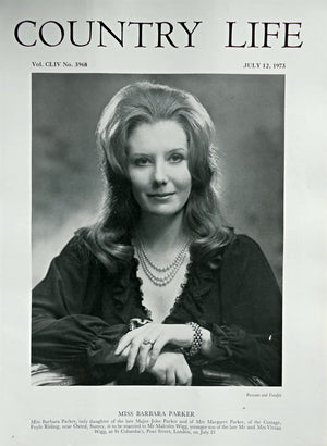 Miss Barbara Parker Country Life Magazine Portrait July 12, 1973 Vol. CLIV No. 3968