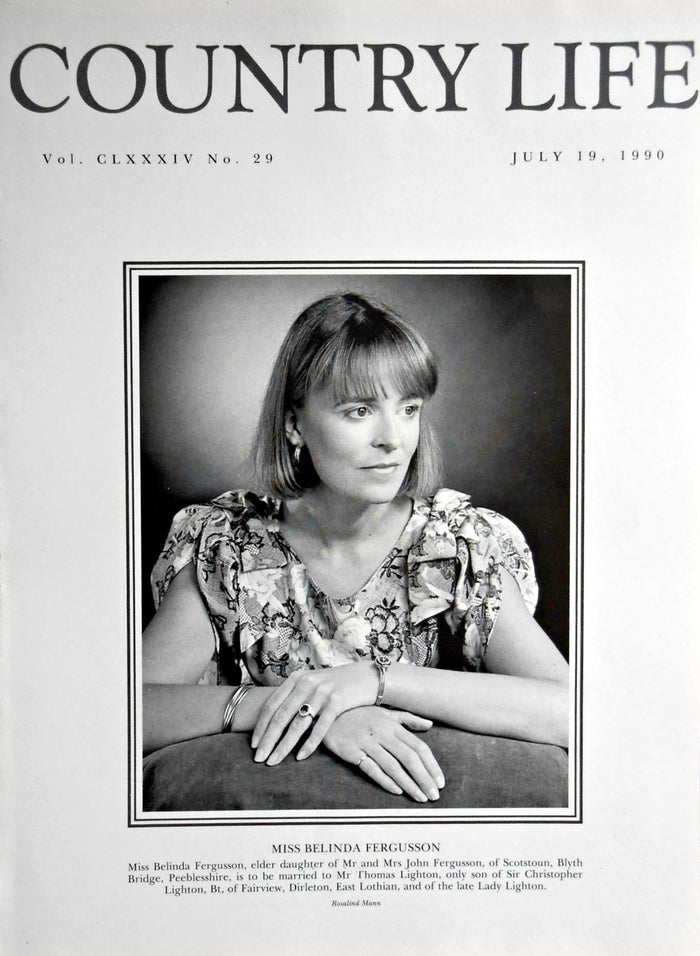 Miss Belinda Fergusson Country Life Magazine Portrait July 19, 1990 Vol. CLXXXIV No. 29